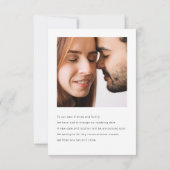 Jouw foto's minimalistische verandering trouwdatum kaart (Achterkant)