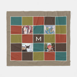 JOUW FOTO'S & MONOGRAM aangepaste fleece deken
