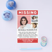 JOUW Foto's & Tekst "VERMIST" flyers (Enkel)