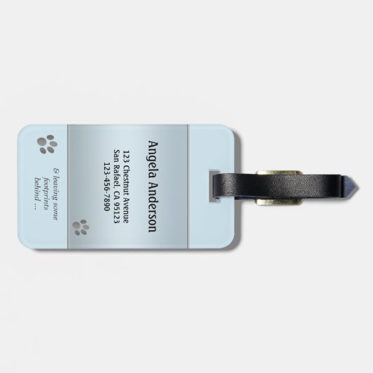 Jouw Funny Cat Photo Bagagelabel (Achterkant horizontaal)