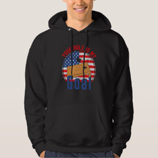 Jouw gat is mijn doel Amerikaanse vlag Cornhole T Hoodie