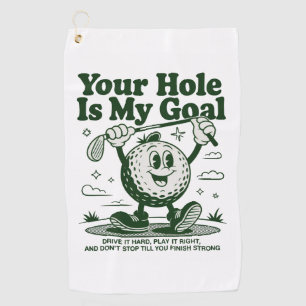 Jouw gat is mijn doel grappige golf golfen golfer golfhanddoek