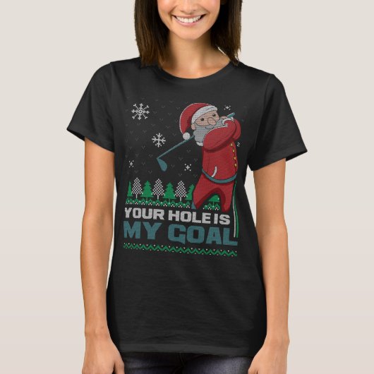 Jouw gat is mijn doel Sinterklaas Golf Lelijke Ker T-shirt (Voorkant)