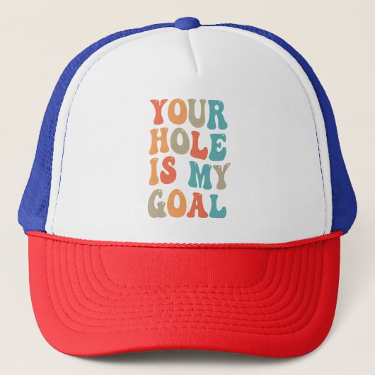 Jouw Gat is mijn Goal Grappige Cornhole Player Gif Trucker Pet (Voorkant)