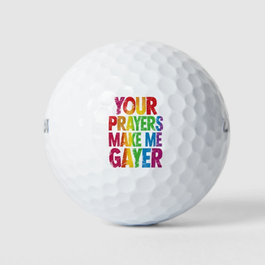 Jouw gebeden maken me Gayer Rainbow Pride Vlag LGB Golfballen (Voorkant)