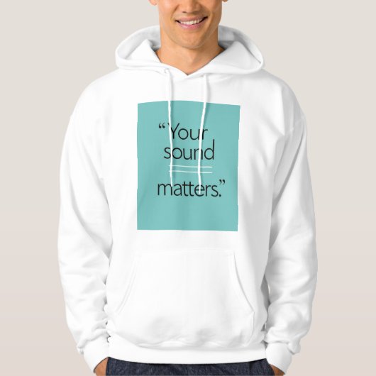 Jouw geluid telt 2 hoodie (Voorkant)