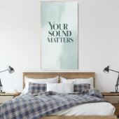 Jouw geluid telt 3 canvas afdruk (Insitu (Slaapkamer))