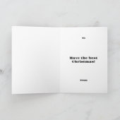 Jouw Gezicht Op Een Kerstkaart Bedankkaart (Binnen)