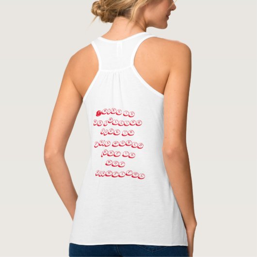"Jouw glimlach is een kunstwerk", T-Shirt Tanktop (Achterkant)