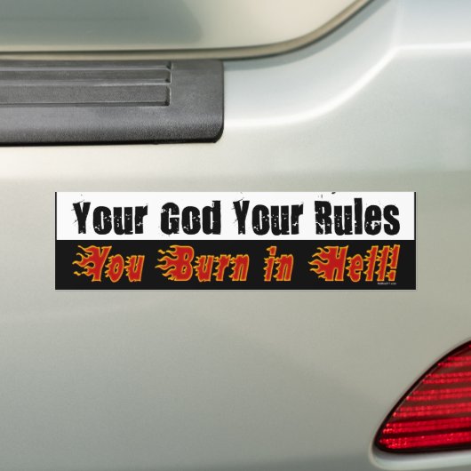 Jouw God Bumpersticker (Op auto)