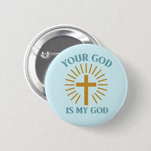 Jouw God is mijn God Ronde Button 5,7 Cm (Voorkant /achterkant)