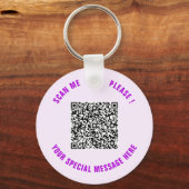 Jouw grappige QR-code-sleutelhanger met gepersonal Sleutelhanger (Achterkant)