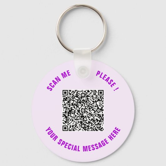 Jouw grappige QR-code-sleutelhanger met gepersonal Sleutelhanger (Achterkant)