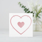 Jouw hart in mijn hart Blush Pink Folie Moederdag Bedankkaart (Staand voorkant)