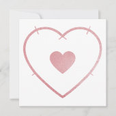 Jouw hart in mijn hart Blush Pink Folie Moederdag Bedankkaart (Voorkant)