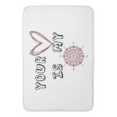 Jouw hart is mijn kompas. badmat (Voorkant Verticaal)