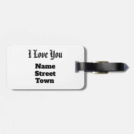 Jouw hart is mijn kompas. bagagelabel (Achterkant horizontaal)