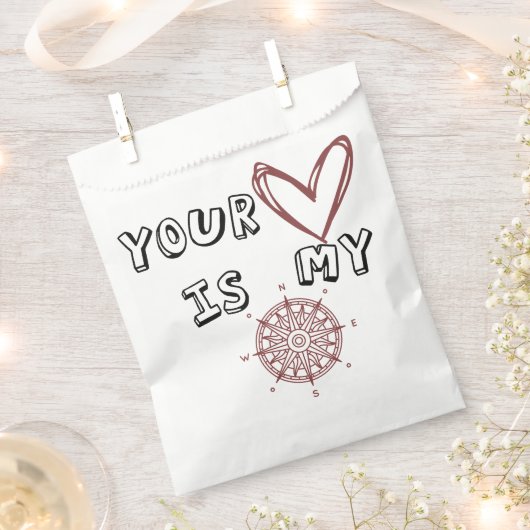 Jouw hart is mijn kompas. bedankzakje (Geknipt)