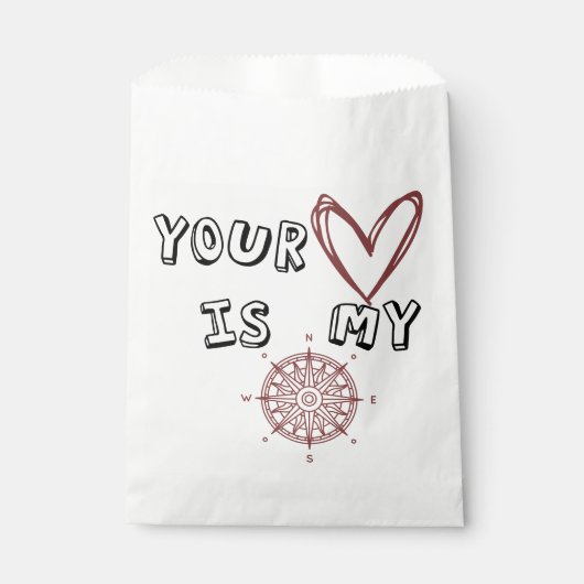 Jouw hart is mijn kompas. bedankzakje (Voorkant)