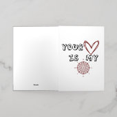 Jouw hart is mijn kompas. folie wenskaart (Buiten Laag)