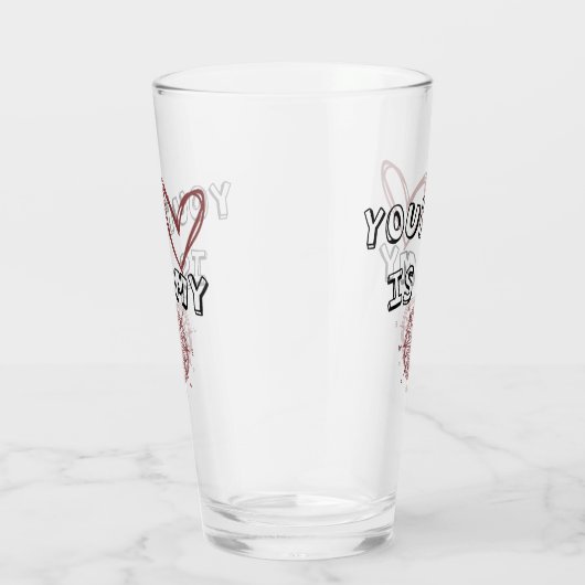 Jouw hart is mijn kompas. glas (Rechts)