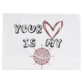 Jouw hart is mijn kompas. groot cadeauzakje (Achterkant)