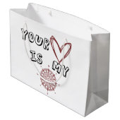 Jouw hart is mijn kompas. groot cadeauzakje (Achterkant Gekanteld)