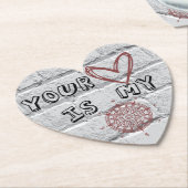 Jouw hart is mijn kompas. kartonnen onderzetters (Gekanteld)