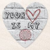 Jouw hart is mijn kompas. kartonnen onderzetters (Voorkant)