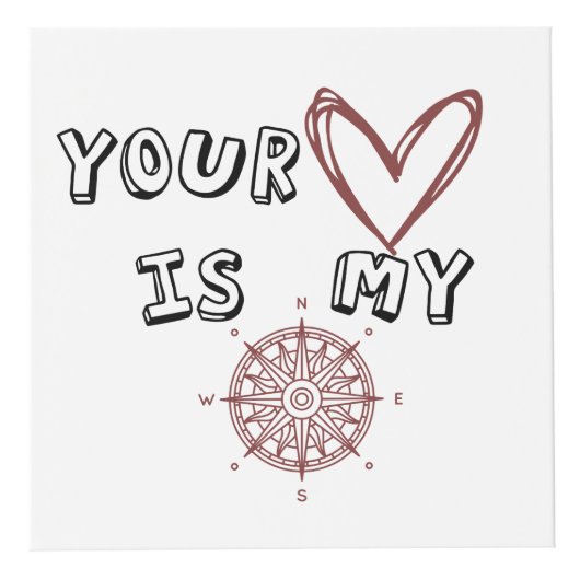 Jouw hart is mijn kompas. kubus (Voorkant)