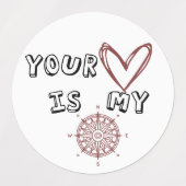 Jouw hart is mijn kompas. labels (Design 2)