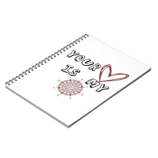 Jouw hart is mijn kompas. notitieboek (Linkerzijde)