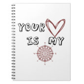 Jouw hart is mijn kompas. notitieboek (Voorkant)