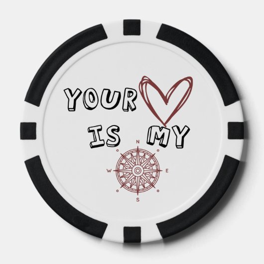 Jouw hart is mijn kompas. poker chips (Voorkant)