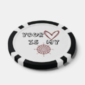 Jouw hart is mijn kompas. poker chips (Enkel)