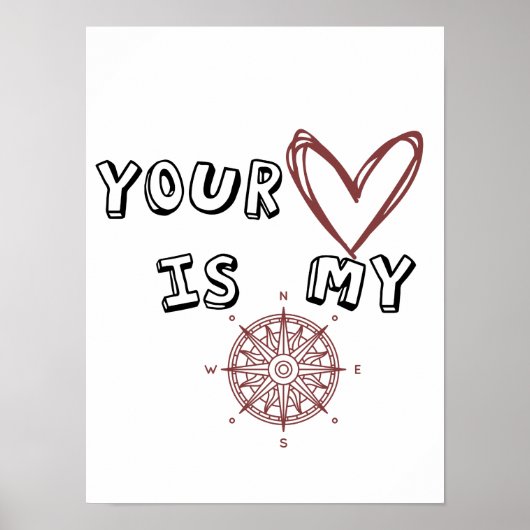 Jouw hart is mijn kompas. poster (Voorkant)