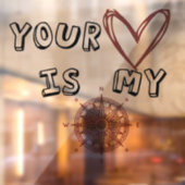 Jouw hart is mijn kompas. raamsticker (Vel 2)