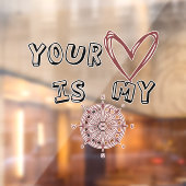 Jouw hart is mijn kompas. raamsticker (Vel 2)