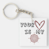 Jouw hart is mijn kompas. sleutelhanger (voorkant)