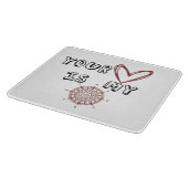 Jouw hart is mijn kompas. snijplank (Hoek)