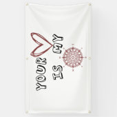 Jouw hart is mijn kompas. spandoek (Verticaal)