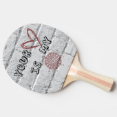 Jouw hart is mijn kompas. tafeltennisbatje (Zijkant)
