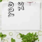 Jouw hart is mijn kompas. theedoek (Gevouwen)