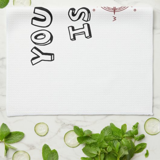 Jouw hart is mijn kompas. theedoek (Gevouwen)