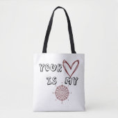Jouw hart is mijn kompas. tote bag (Voorkant)