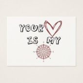 Jouw hart is mijn kompas visitekaartje (Voorkant)
