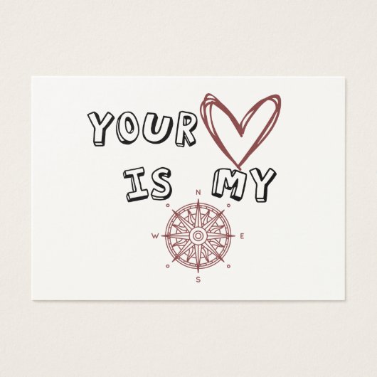 Jouw hart is mijn kompas visitekaartje (Voorkant)