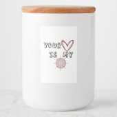 Jouw hart is mijn kompas. voedselcontainer etiket (Voorkant)