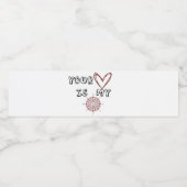 Jouw hart is mijn kompas. waterfles etiket (Enkel label)