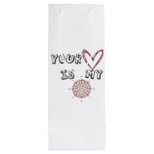 Jouw hart is mijn kompas. wijn cadeautas (Achterkant)